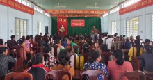 Ban CHQS huyện phổ biến giáo dục pháp luật tại xã Cư Knia