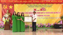 Trường Mầm non Hoa Hồng, thị trấn Eatling đón bằng công nhận đạt chuẩn quốc gia