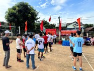 Xã Tâm Thắng tổ chức giao hữu bóng chuyền chào mừng kỷ niệm 35 năm ngày thành lập xã